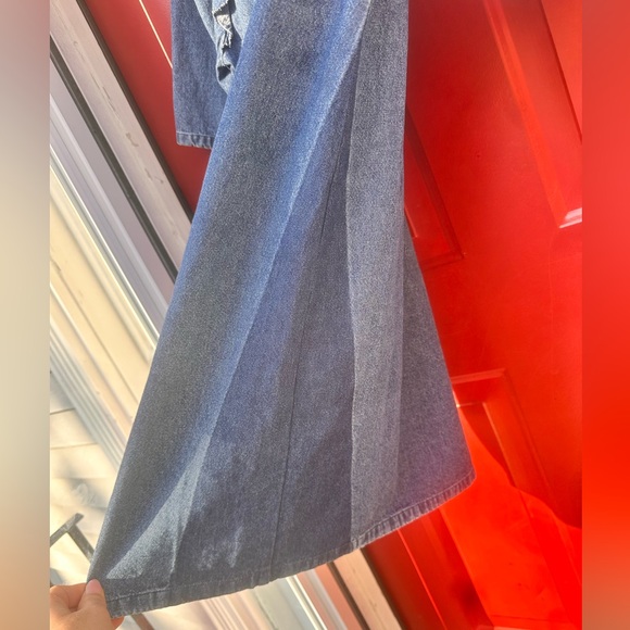 Loup Denim Chambray Alicia Ruffle Dress Small - Picture 4 of 7